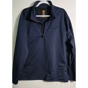 Timberland 1/4 Zip Jacket Mens 2XL Blue‎ Long Sleeve Pullover Shacket Pro